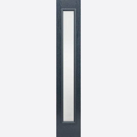 LPD GRP Sidelight Anthracite Grey Glazed 1L - Frosted - 2032 x 356 (14in)