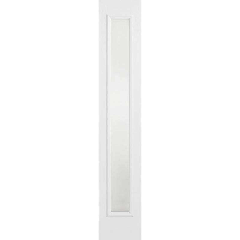 LPD GRP Sidelight White Glazed 1L - Frosted - 2032 x 356 (14")