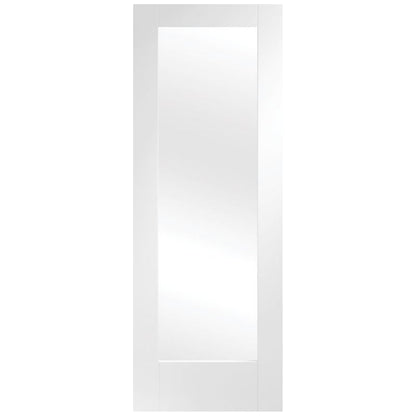 XL Joinery Pattern 10 White Primed Internal Rebated Door Pair with Clear Glass 1981 x 915 x 40mm (36")
