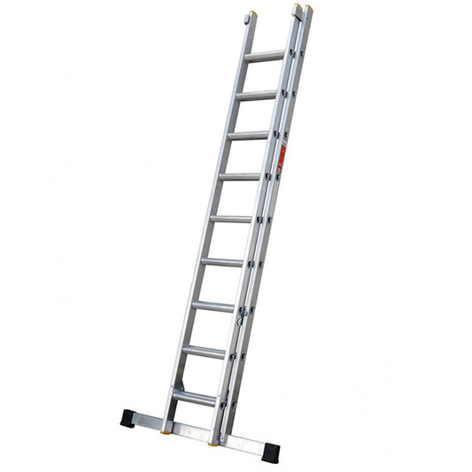 LFI PRo Double Section 11 Rung Ladder 3m with Stabiliser