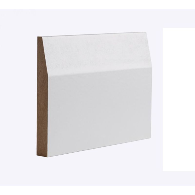 Deanta White Primed Skirting Board Half Splayed - 3600 x 145 x 16mm (Pack of 4)