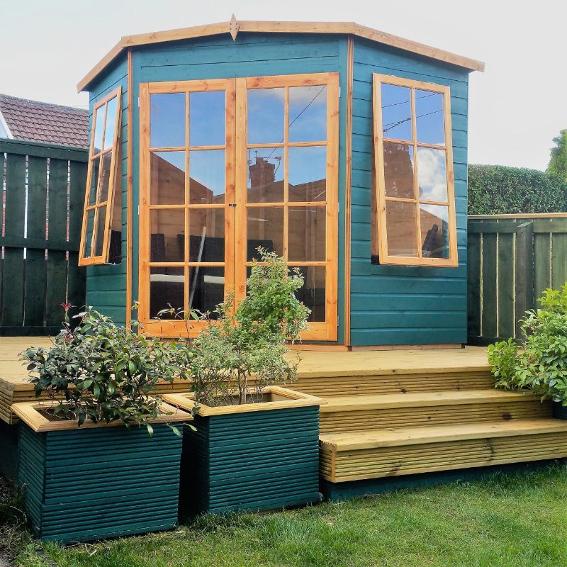 Shire Hampton Shiplap Corner Summerhouse - All Sizes