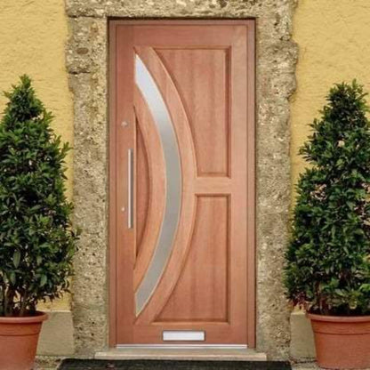 LPD Harrow Hardwood M&T 1 Double Glazed Frosted Panel External Door - 2032mm x 813mm