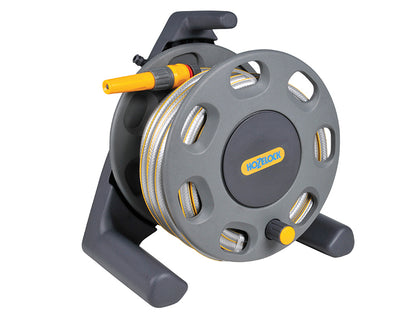 Hozelock 2412 30m Freestanding Compact Hose Reel + 25m of 12.5mm Hose