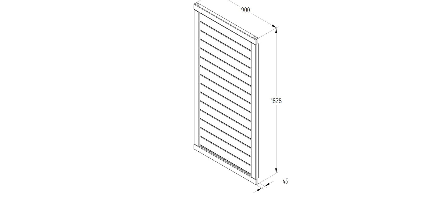 Forest Horizontal Tongue & Groove Gate 1.83m