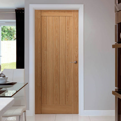 Image for JB Kind Hudson Oak Effect Laminate Cottage Internal Door