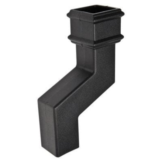 Brett Martin Cascade Square 65mm Down Pipe 115mmm Offset (Cast Iron Effect)