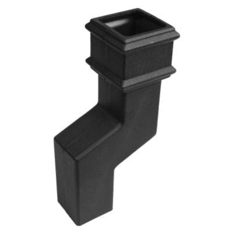 Brett Martin Cascade Square 65mm Down Pipe 75mm Offset (Cast Iron Effect)