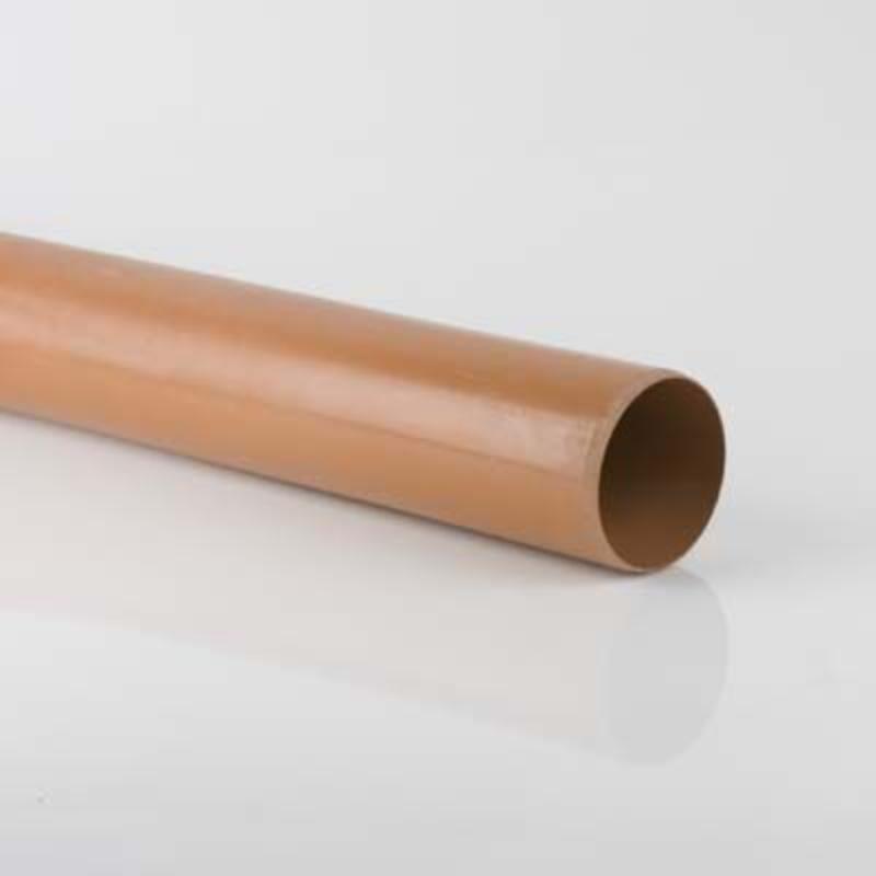 Brett Martin Underground Plain Ended Pipe - 100mm x 3m