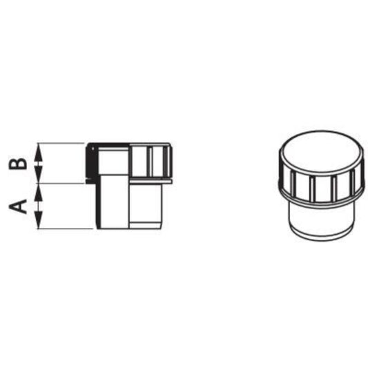 Brett Martin Upvc Solvent Waste - 32mm Access Stop End Plug 