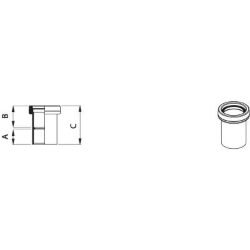 Brett Martin MuPVC Solvent Weld Waste 50mm Expansion Coupler - Black