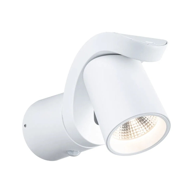 Outdoor 230V Cuff Motion Detector LED Exterior Wall Light - White