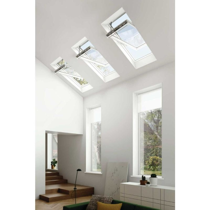 Keylite White PVC Centre Pivot Roof Window Hi-Therm Solar - All Sizes