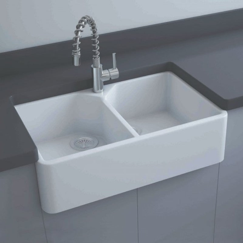 RAK Gourmet Belfast Style Kitchen Sink 10 Double Bowl 