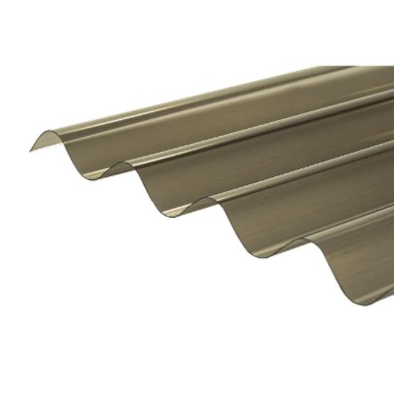 Corrugated PVC Roofing Sheet Bronze 2m x 950mm x 0.8mm