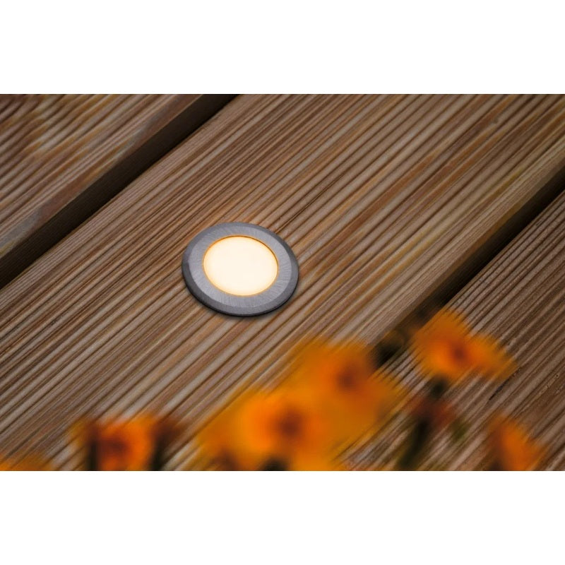 Outdoor 230V Gold LED Recessed Floor Light IP65 - Insect Friendly