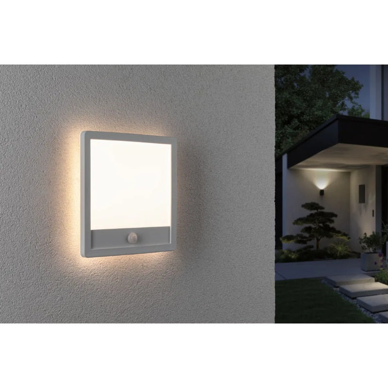 Outdoor 230V Lamina Backlight Motion Detector Seawater Resistant LED Exterior Panel - White