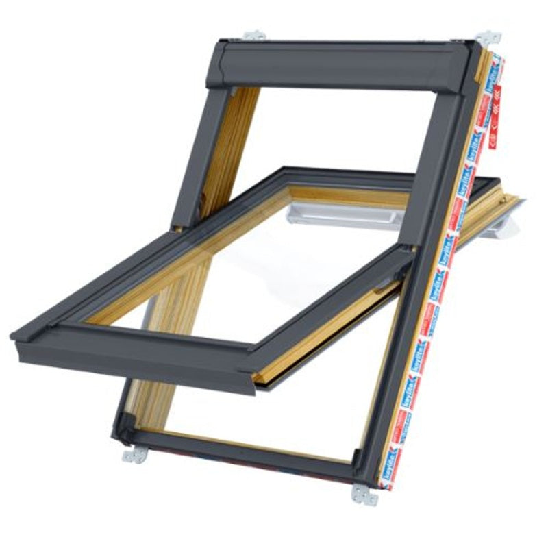 Keylite Pine Centre Pivot Roof Window Hi-Therm Premium Electric - All Sizes