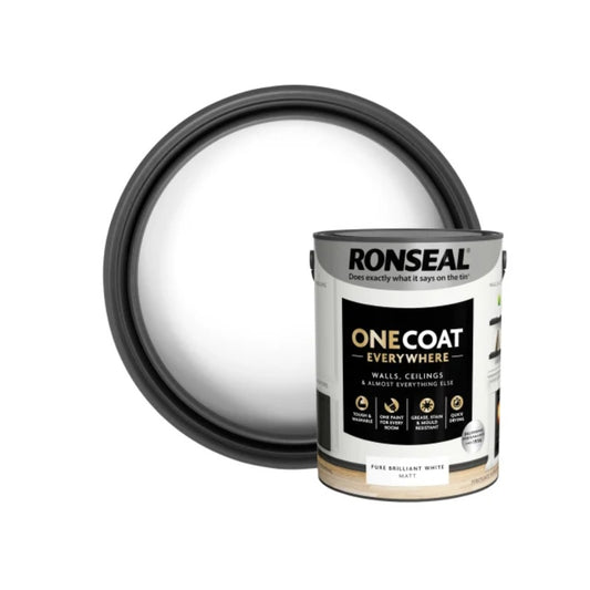 Ronseal One Coat Everywhere Interior Paint 5 Litres - All Colours