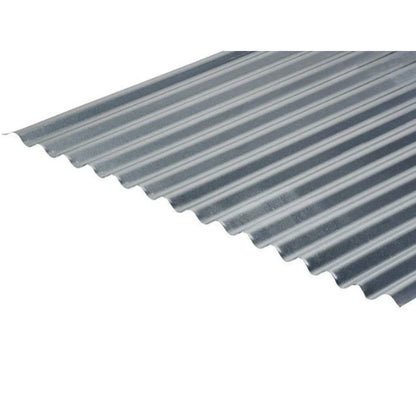 Cladco Corrugated 13/3 Profile Plain Galvanised Finish 0.7mm Metal Roof Sheet - All Sizes