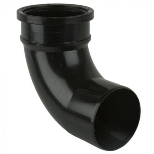 Brett Martin Soil 160mm 92.5 Degree Single Socket Bend - Black 