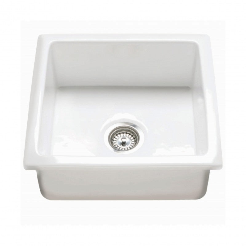 RAK Gourmet Kitchen Sink 6 Square Over / Under Mount Fireclay 