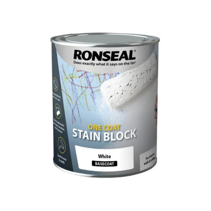 Ronseal One Coat Stain Block White - All Sizes