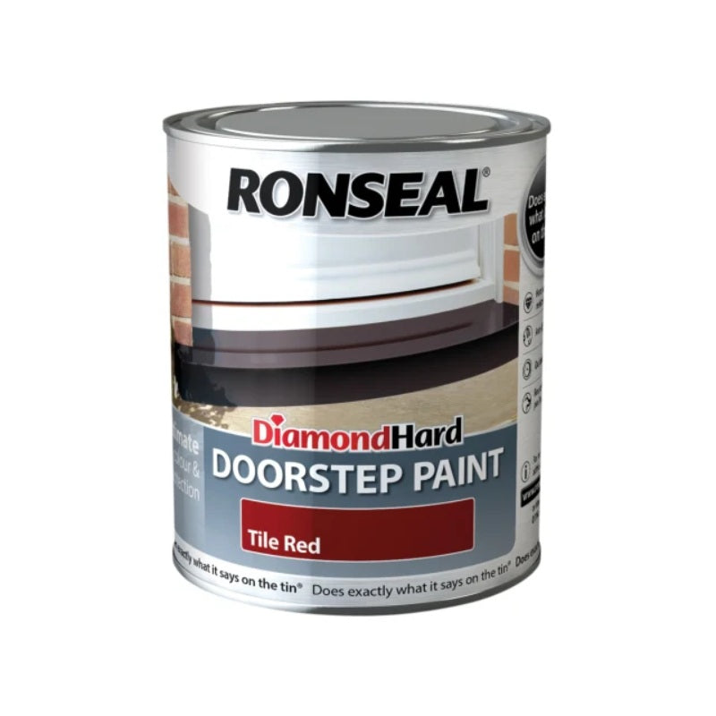 Ronseal Diamond Hard Doorstep Paint - Tile Red x 750ml