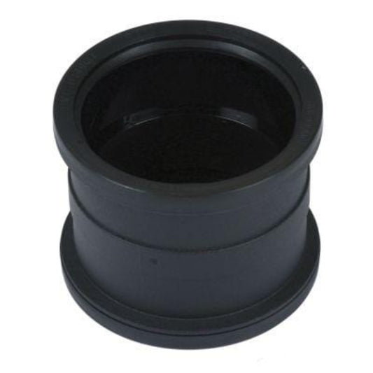 Brett Martin Cascade Push Fit Soil 110mm Double Socket Pipe Connector (Cast Iron Effect)