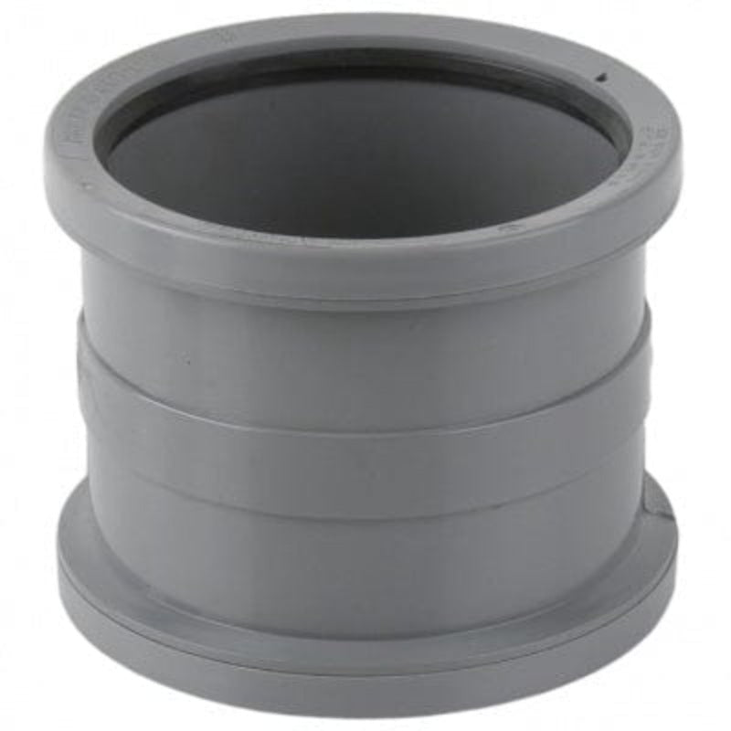 Brett Martin Soil 160mm Double Socket Pipe Connector - Grey