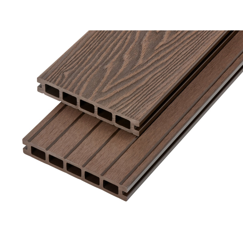 Cladco Composite Woodgrain Effect Decking Board (Hollow) 150mm x 25mm x 4m - All Colours