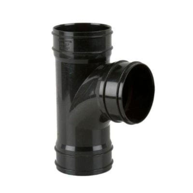 Brett Martin Solvent Soil 3 Socket Branch Without Boss  - Black