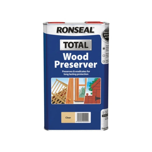 Ronseal Total Wood Preserver - Clear x 5 Litre