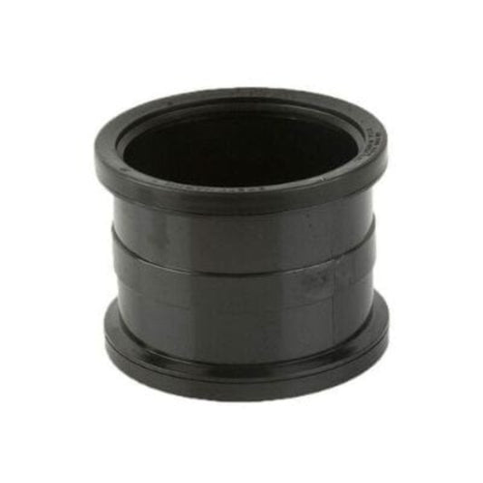 Brett Martin Soil 110mm Double Socket Pipe Connector - Black