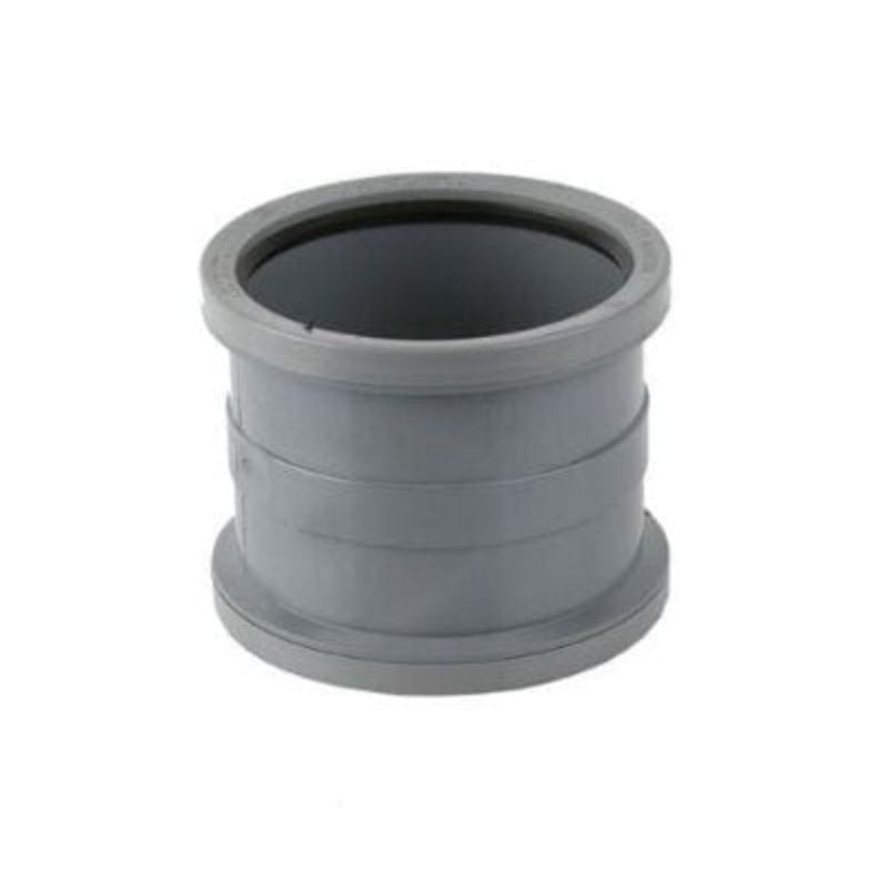 Brett Martin Soil 110mm Double Socket Pipe Connector - Grey