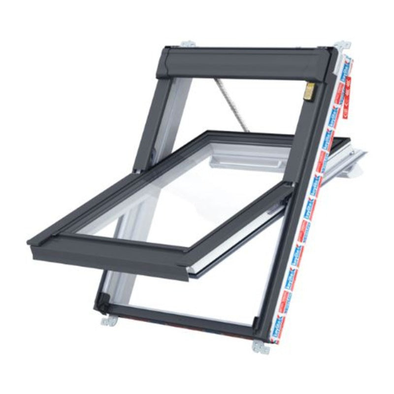 Keylite White PVC Centre Pivot Roof Window Hi-Therm Standard Electric - All Sizes