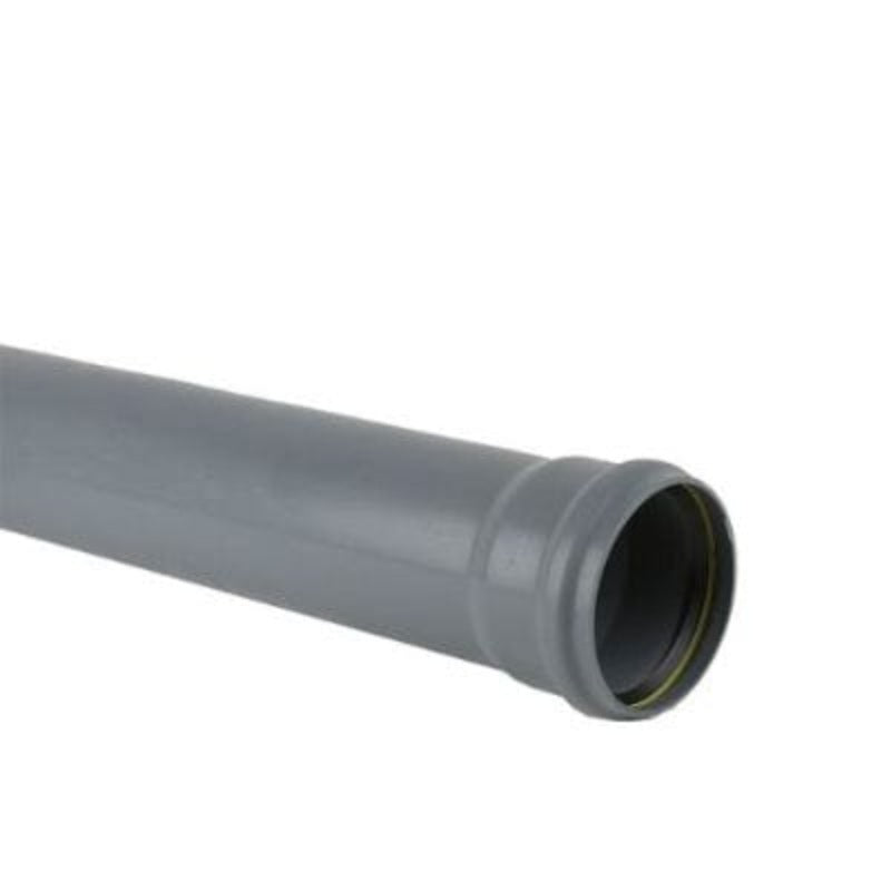 Brett Martin Soil 110mm Single Soil Pipe x 6m - Grey