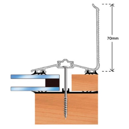 Capex 70 Wall Flashing Bar & gasket (3m) - All Colours