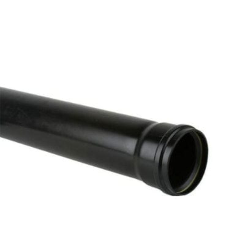 Brett Martin Soil 160mm Single Socket Pipe x 3m - Black