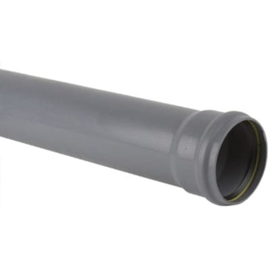 Brett Martin Soil 160mm Single Socket Pipe x 3m - Grey