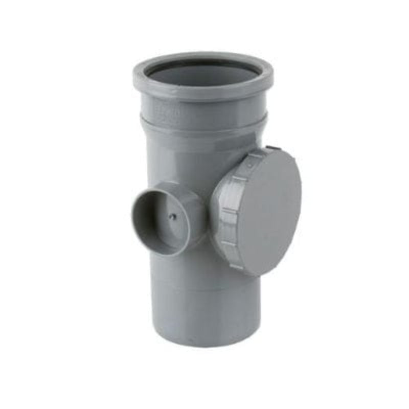 Brett Martin Soil 110mm Single Socket Access Pipe - Grey