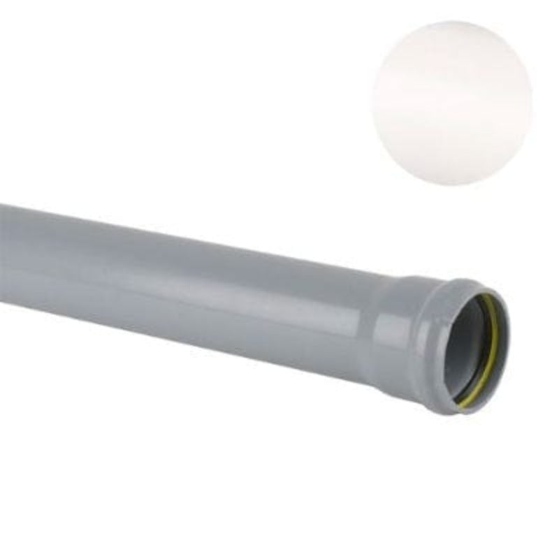 Brett Martin Soil Single Socket 110mm Pipe x 3m - White