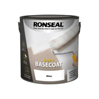 Ronseal 3-in-1 Basecoat White - All Colours