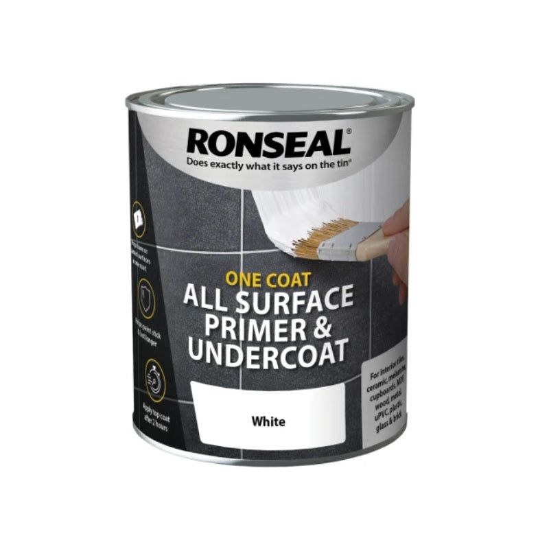 Ronseal One Coat All Surface Primer and Undercoat Interior - White x 750ml