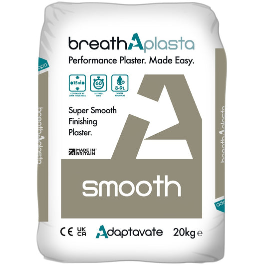 Adaptavate Breathaplasta Smooth Finishing Plaster x 20Kg