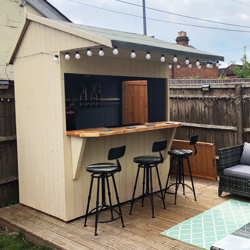 Shire Garden Bar w/ Apex Roof - 6ft x 4ft 