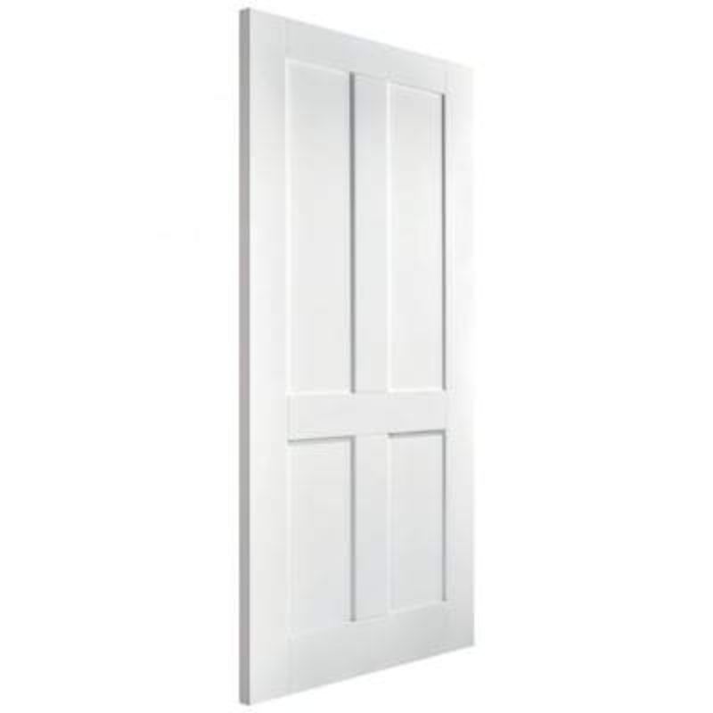 LPD London White Primed 4 Panel Interior Fire Door FD30 - 2040mm x 726mm
