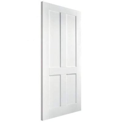 LPD London White Primed 4 Panel Interior Fire Door FD30 - 2040mm x 726mm
