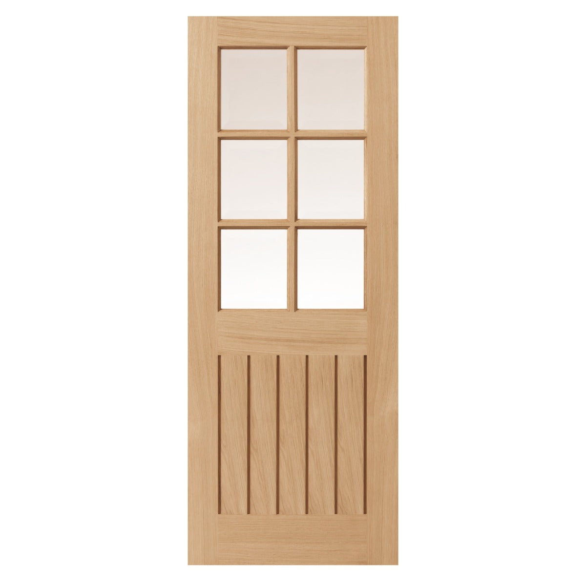 Image for JB Kind Oak Cottage Tutbury Glazed Unfinished Internal Door