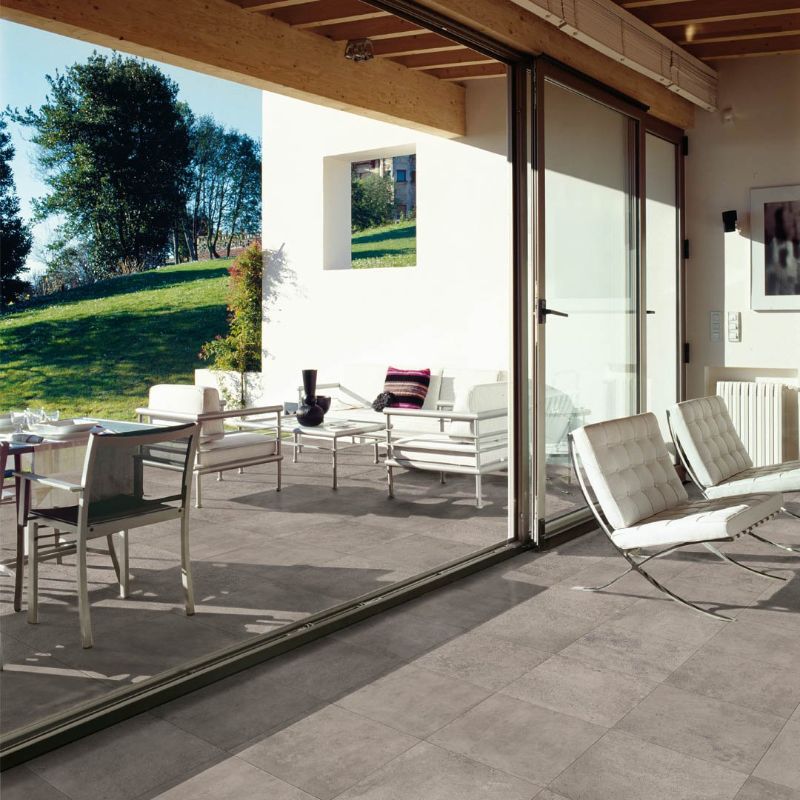 Ergo Iron Concrete-Finish Outdoor Paving Tile - All Sizes